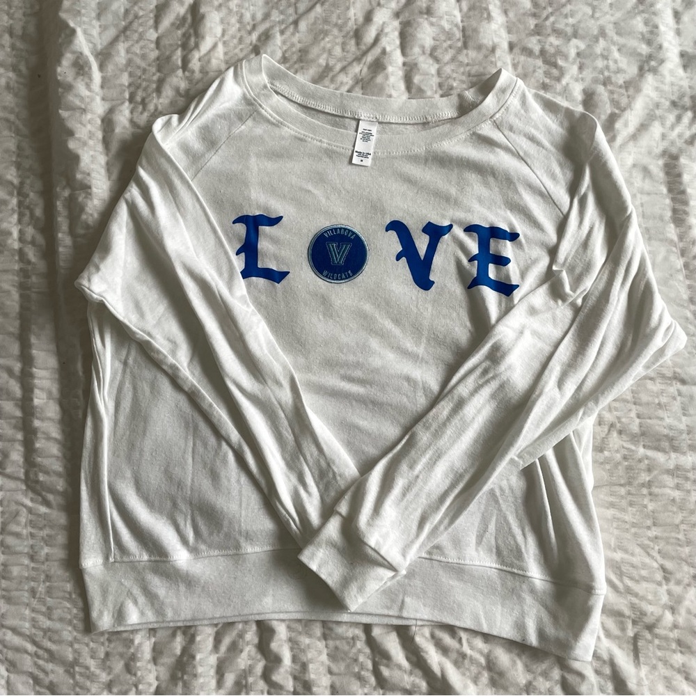 NEW Custom Villanova University College Love Long Sleeve Tee Shirt